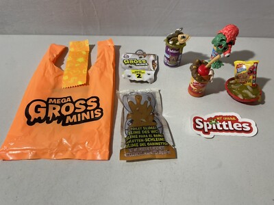 ZURU MEGA GROSS MINIS Series 2 - 4 Figure Bundle + Slime/checklist & Bag LNC