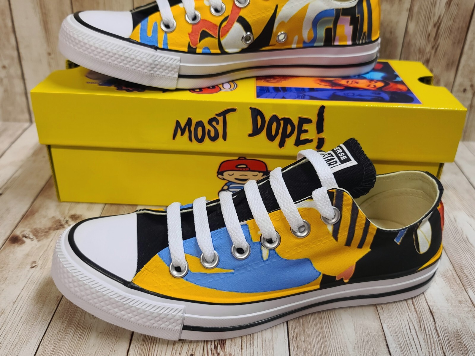 Pre-owned Converse Mac Miller Custom  Sneakers In Black