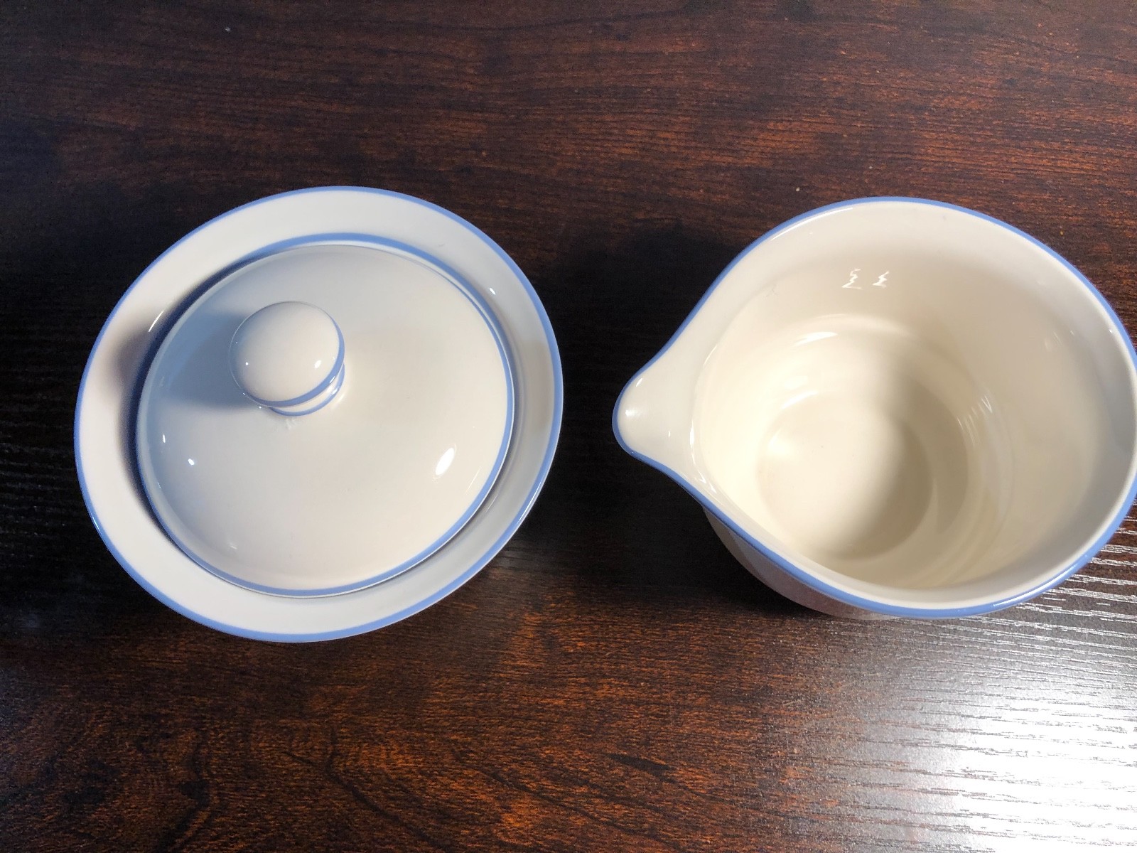 LENOX CHINASTONE FOR THE SKY BLUE PATTERNS SUGAR AND CREAMER