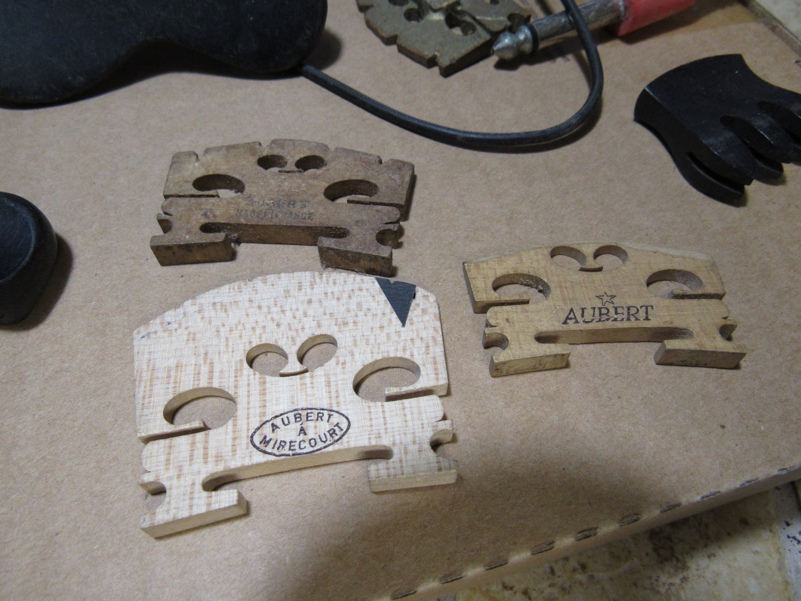 Antique VIOLIN Parts, Tuners,Ebony  Rests, Bridges & More 1800s,1900s GREAT DEAL