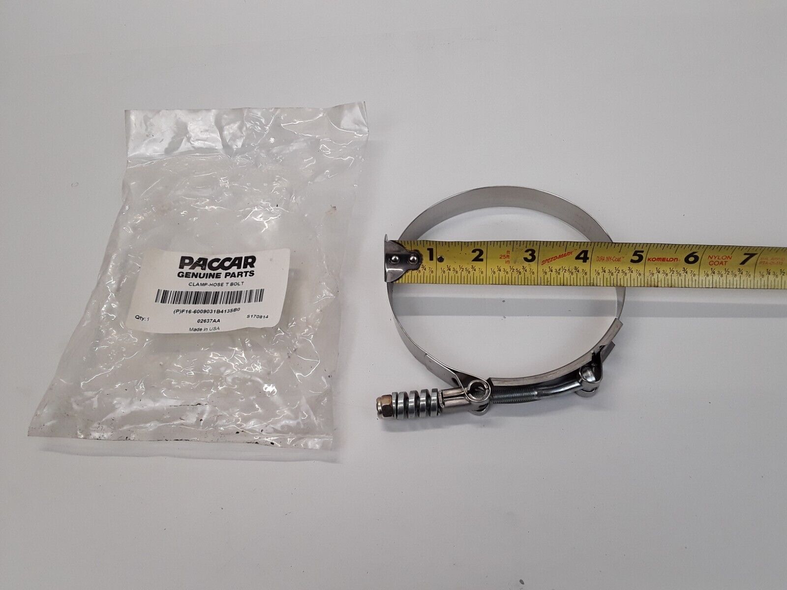 Truck Clamp Hose T Bolt 4 1/8 In. Fits Peterbilt Paccar SS Truck Clamp Hose T Bolt 4 1/8 In. Fits Peterbilt Paccar SS