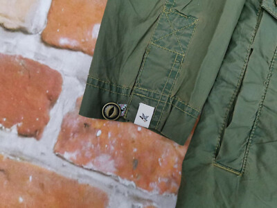 Pre-owned Chevignon Vintage Casual Parka Summer Jacket Coat Olive Green Size: M