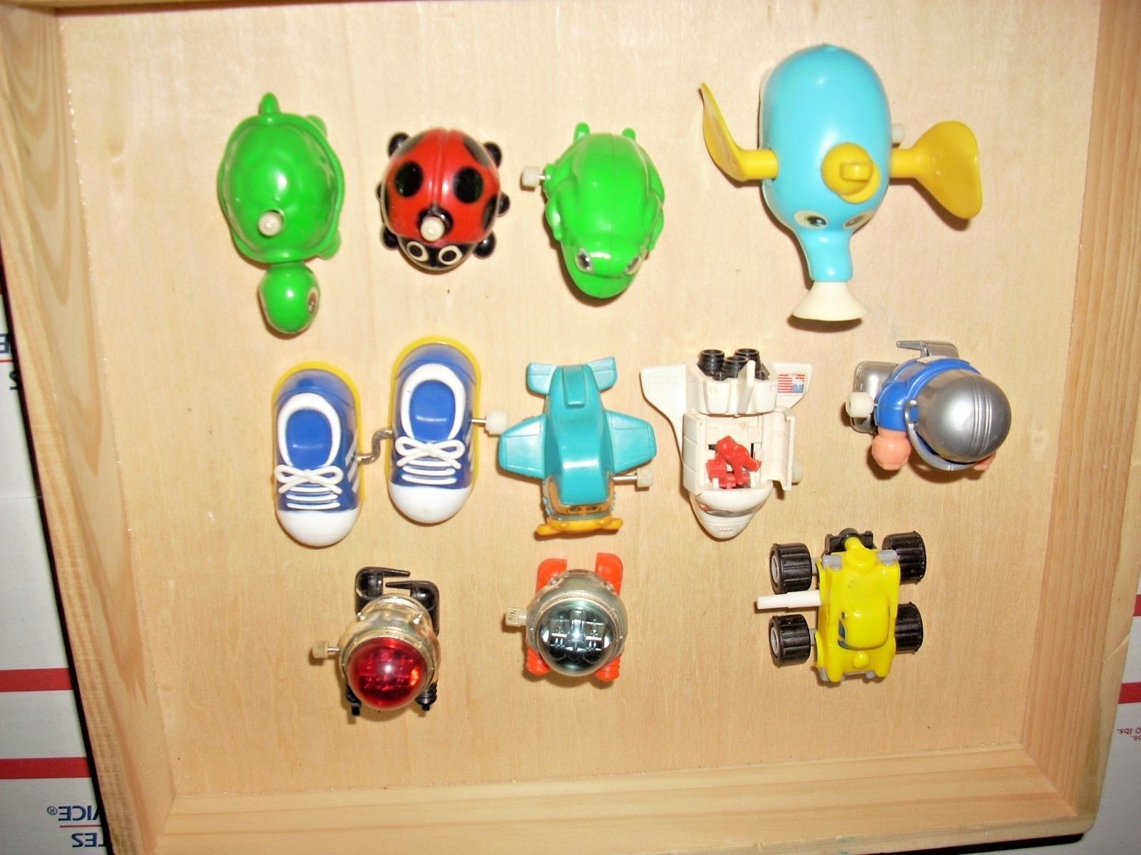 Vintage JUNK DRAWER Tomy Wind up Toy Lot 1977 Japan Robot 1977 Frog Turtle