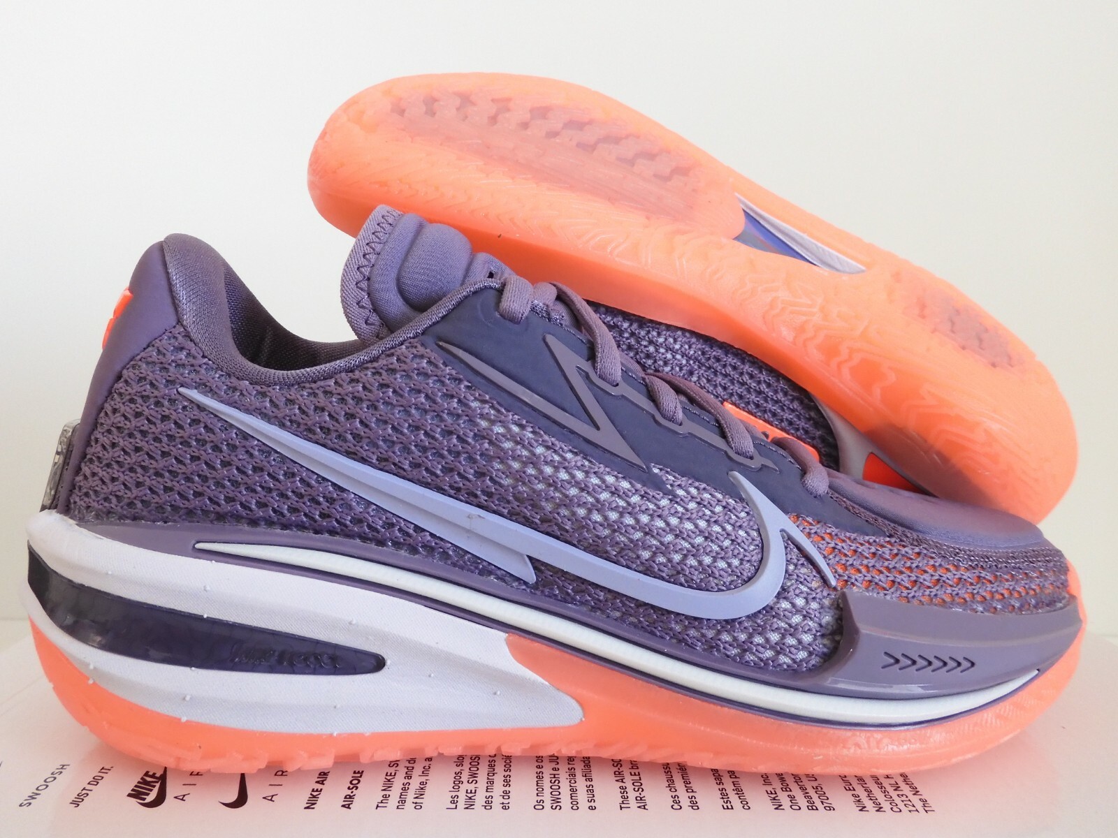 NIKE AIR ZOOM G.T. CUT AM SMOKE-PURPLE SZ 4.5 MENS-WOMENS SZ