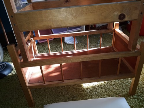2 wood baby doll cradle hand made beds child's toy