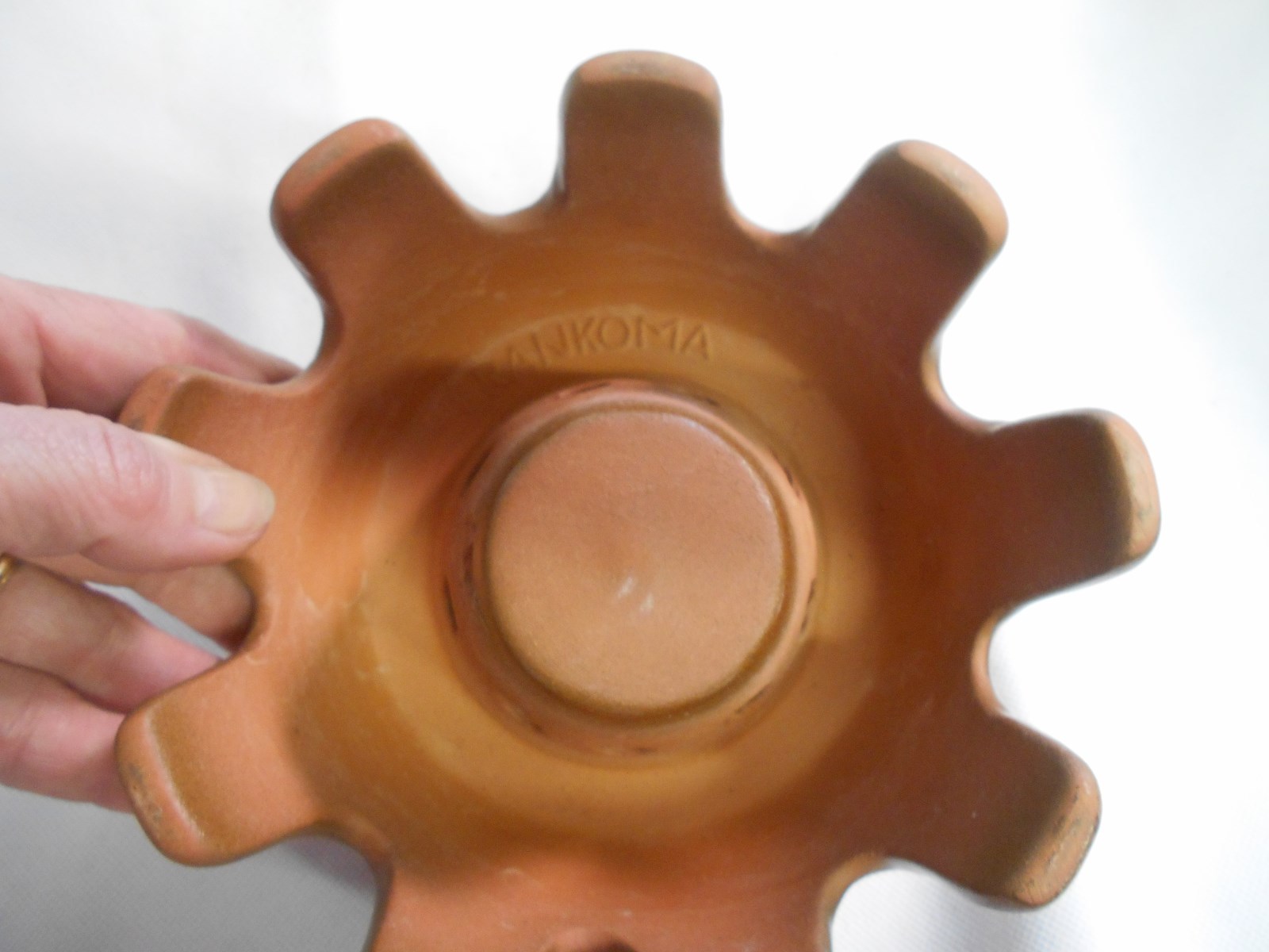 vintage brown sand tone Frankoma pottery casserole base warmer #2