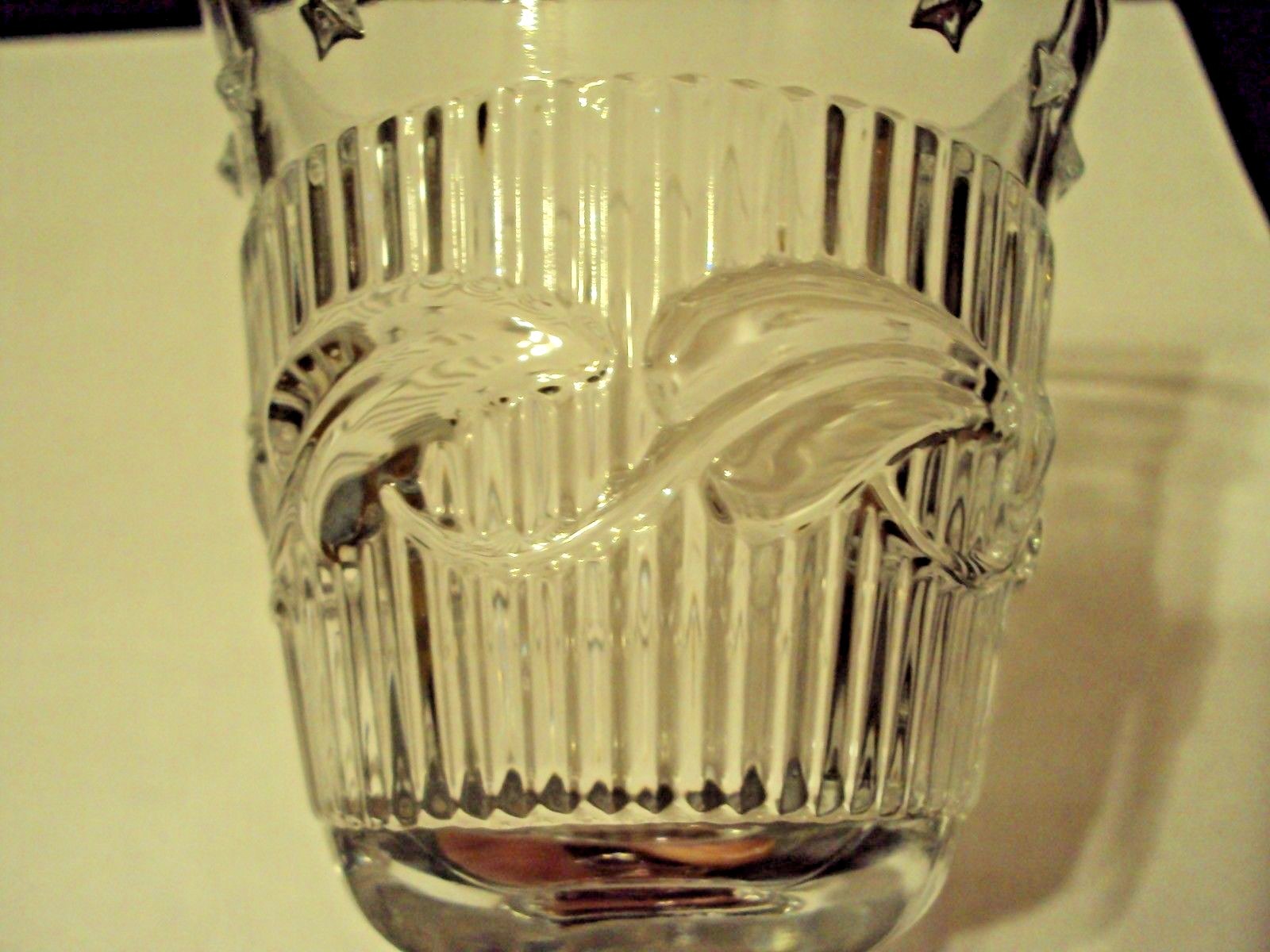 Set of 4 Crystal Fostoria Wistar Star Leaf Stem 6