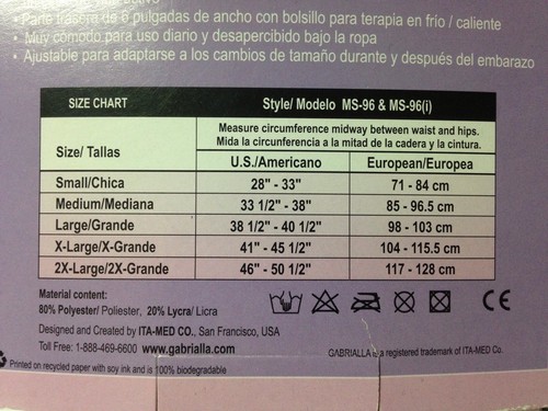 Gabrialla MS 96 Maternity Belt Medium Support Beige Size Medium M