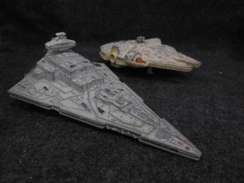 1979 Kenner Star Wars Die-Cast Millennium Falcon 6" & Imperial Star Destroyer 7"