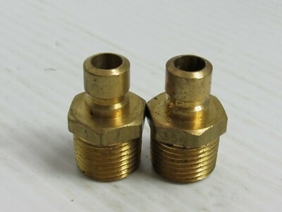 NEW LOT OF 2 FOSTER BRASS MALE QUICK DISCONNECT COUPLER PN354 3/8''NIPPLE 1/2''NPT