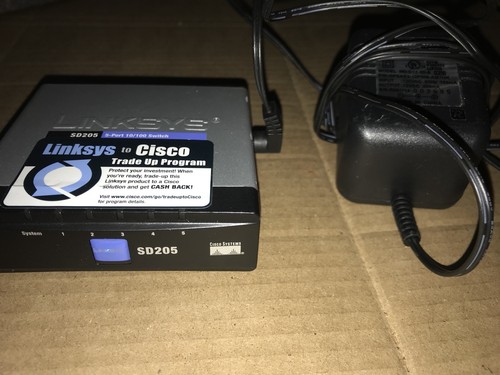 Linksys Sd205 5 Port 10/100basetx Fast Ethernet Switch Version 1.1