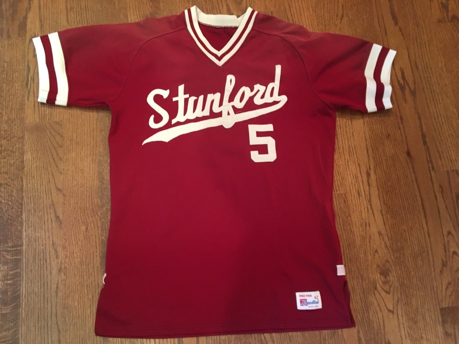 2001-02 Stanford Cardinal Game Used Baseball Jersey Worn #5 2001-02 Stanford Cardinal Game Used Baseball Jersey Worn #5
