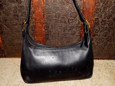 COACH Purse 9059 Black Leather Handbag Hobo Authentic Vintage Shoulder Bag USA