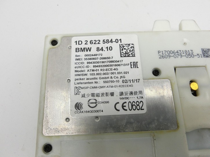 BMW F45 14-18 Steuergerät ECU Modul SG Bluetooth Interface BMW F45 14-18 22.11.2017 2622584 84.10-2622584-01 gebraucht Vorschau 4
