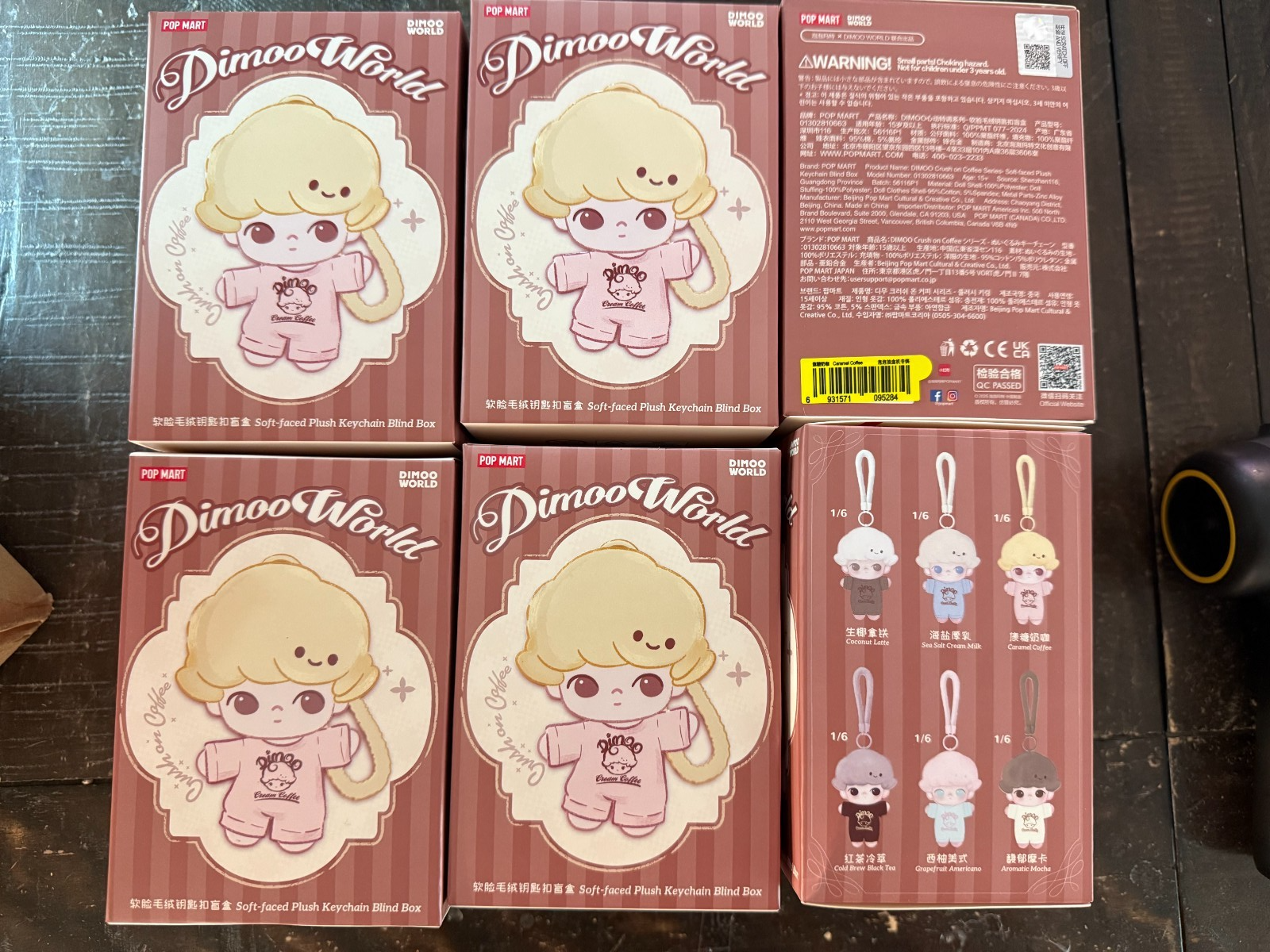 DIMOO Crush on Coffee Series-Soft-faced Plush Keychain Blind
