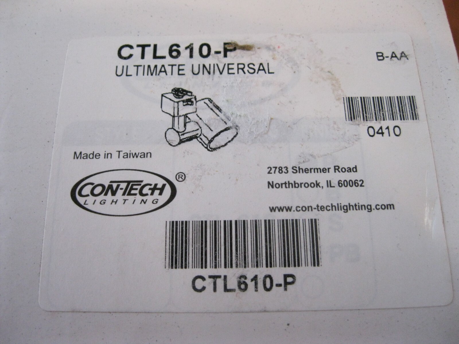 LOT OF 3 ConTech Lighting CTL610 P ULTIMATE UNIVERSAL WHITE Spot Track Fixture