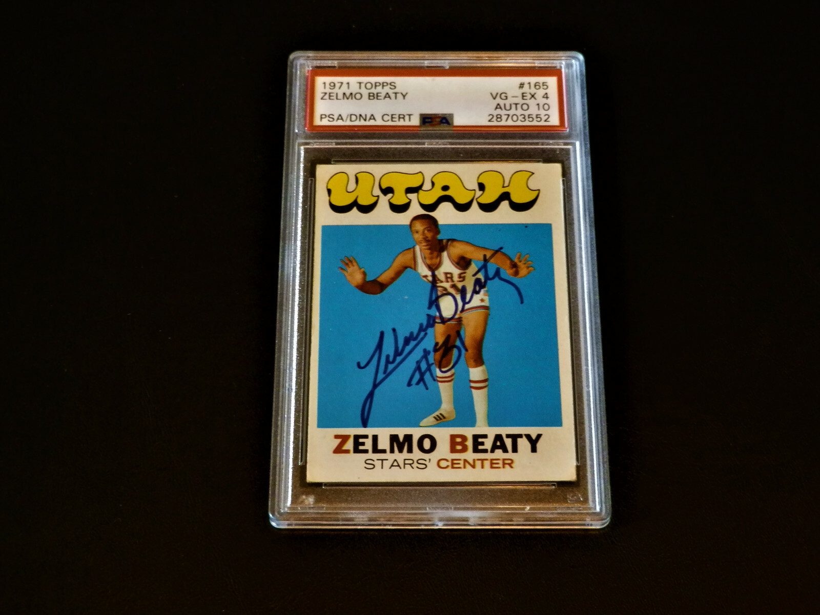 Zelmo Beaty 1971 Topps Autographed RC HOF '70s ABA 1971-72 Topps Auto 10 PSA/DNA