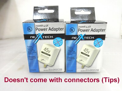 (2 Pack) NEXXTECK AC Adapter 2731757, LPS-439, 120VAC to 4.5VDC, 700mA Adapter