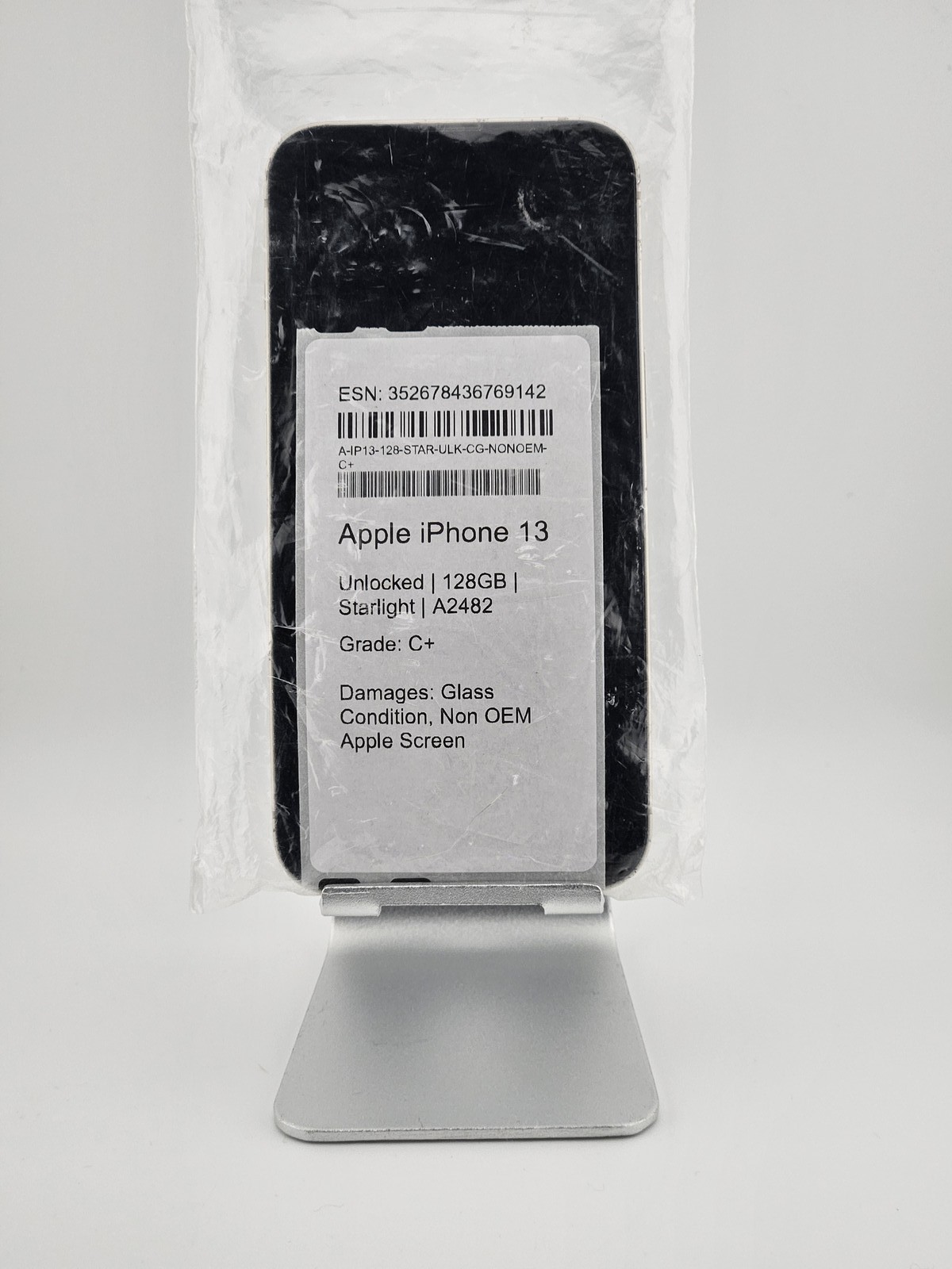 Apple iPhone 13 - 128GB - Factory Unlocked - READ: Cracked/Non-OEM Screen