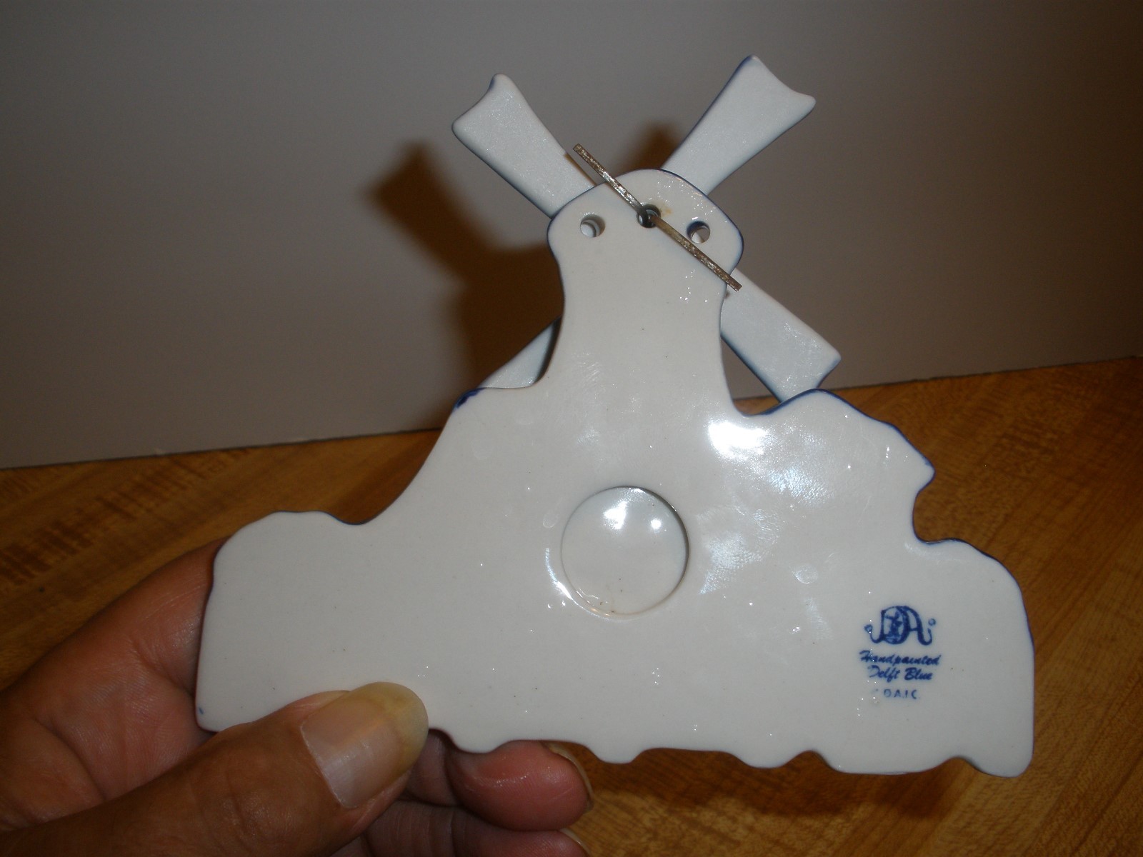 Vintage Delft Blue Spoon Holder Rack, Hand Painted