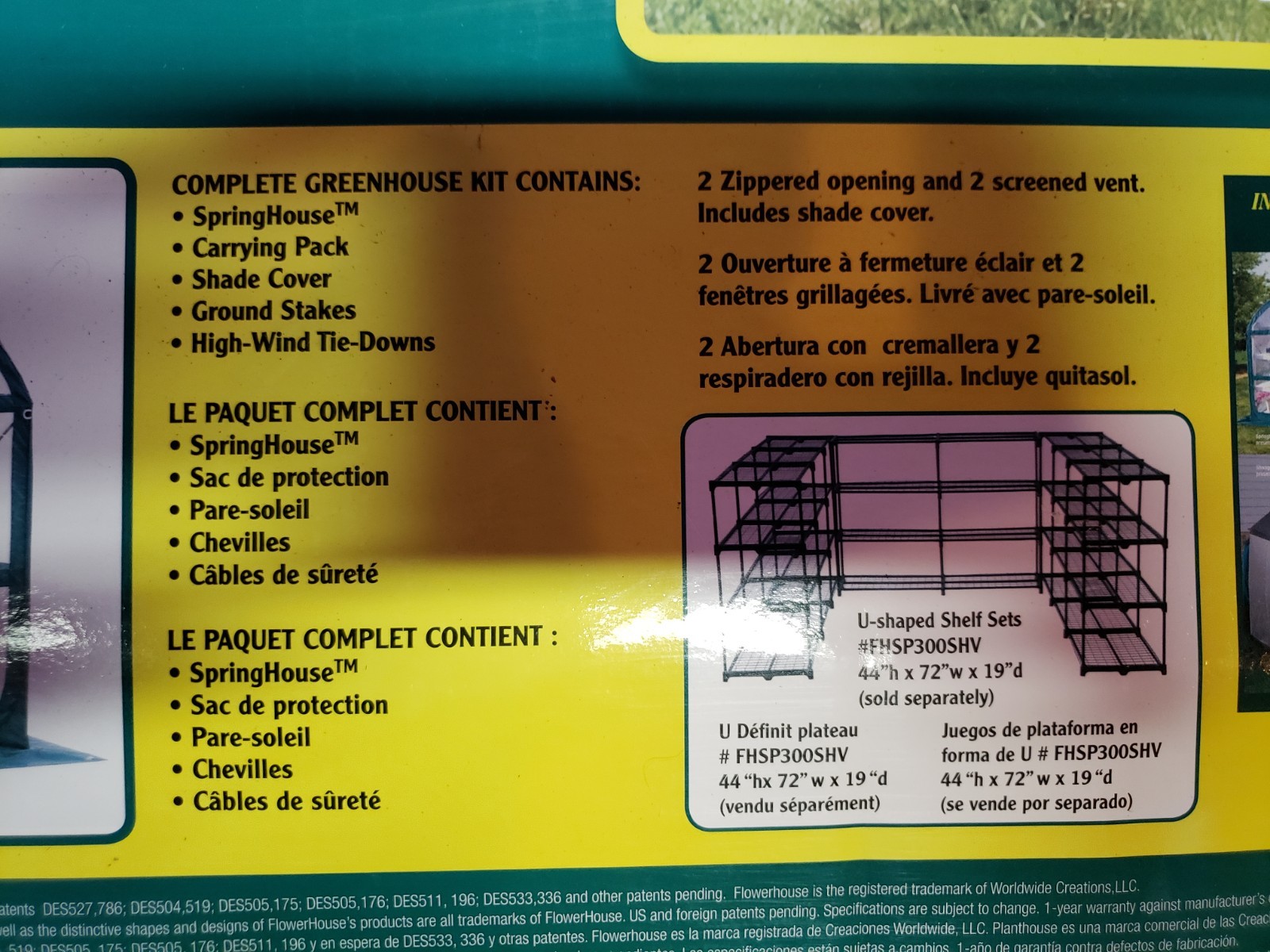 Flower House Pop-Up Greenhouse NOS