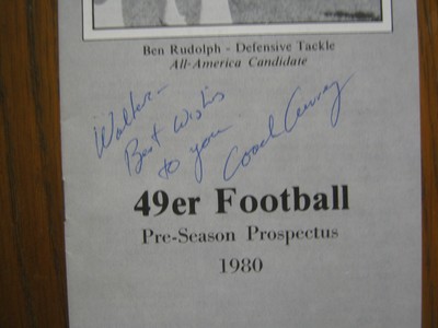 1980  CAL STATE  LONG  BEACH  Football Prospectus(Signed by  Coach DAVE  CURREY)