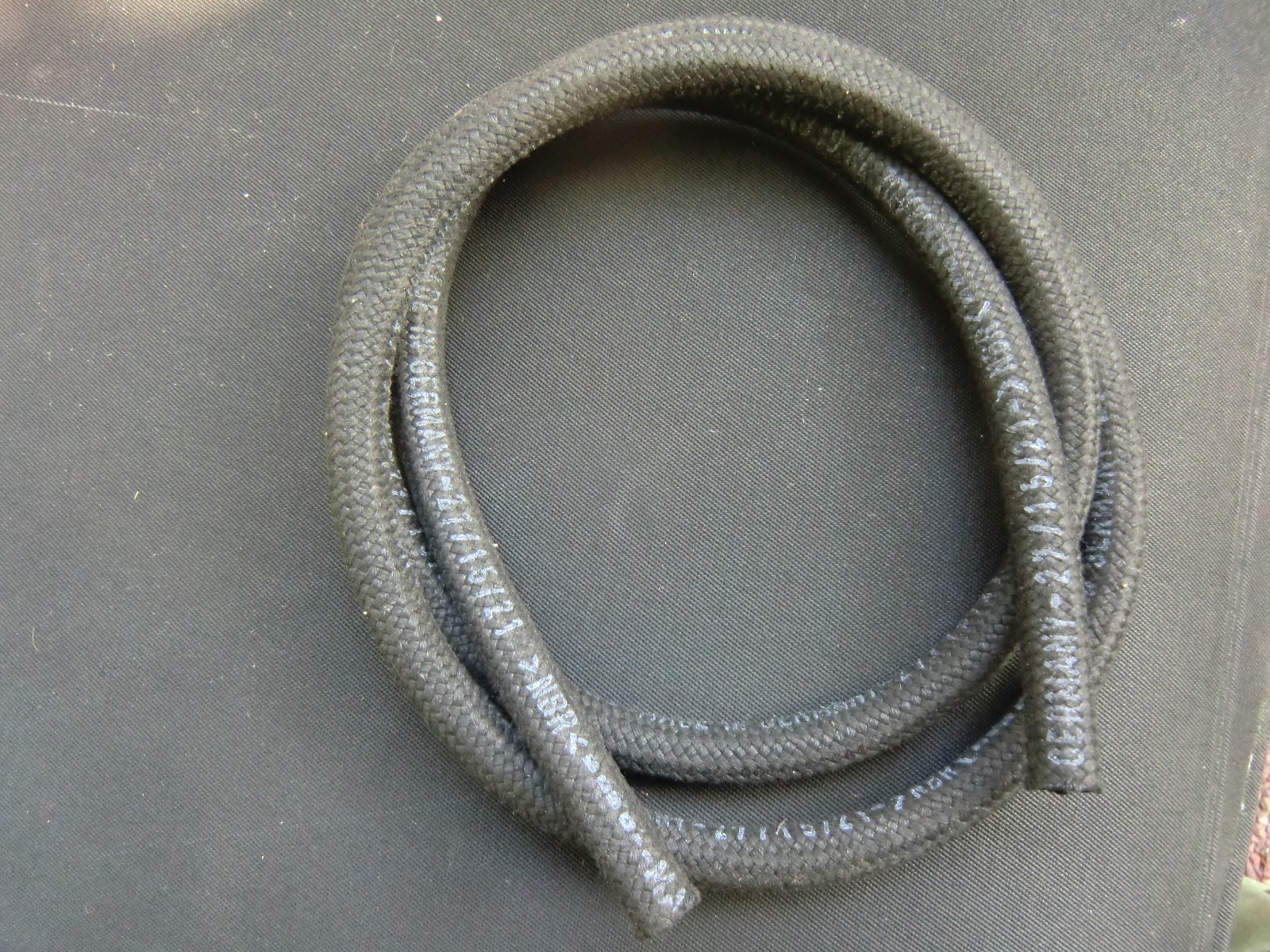 2 Ft New Continental 7 Mm Id Braided Cloth Gas Fuel Hose Vw Bug Fuel