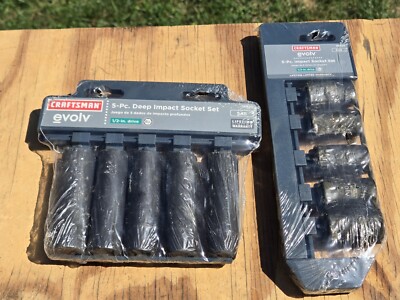 NOS Craftsman Evolv 2 Sets of 5-pc. Impact SAE Socket Deep & Regular 1/2in Drive