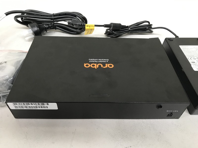 HP Aruba J9774A 25308G PoE+ Gigabit Switch with Rack Mounts and Power