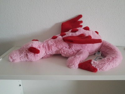 Brandneu mit Etikett Jellycat Herz Drache Stofftier |  Valentines Edition0-50cm