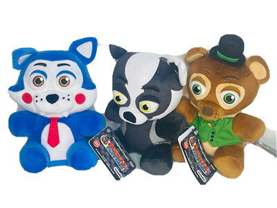 NWT Funko 3 Fazbear Fanverse Five Nights at Freddy's Plush Badger Candy Weasel