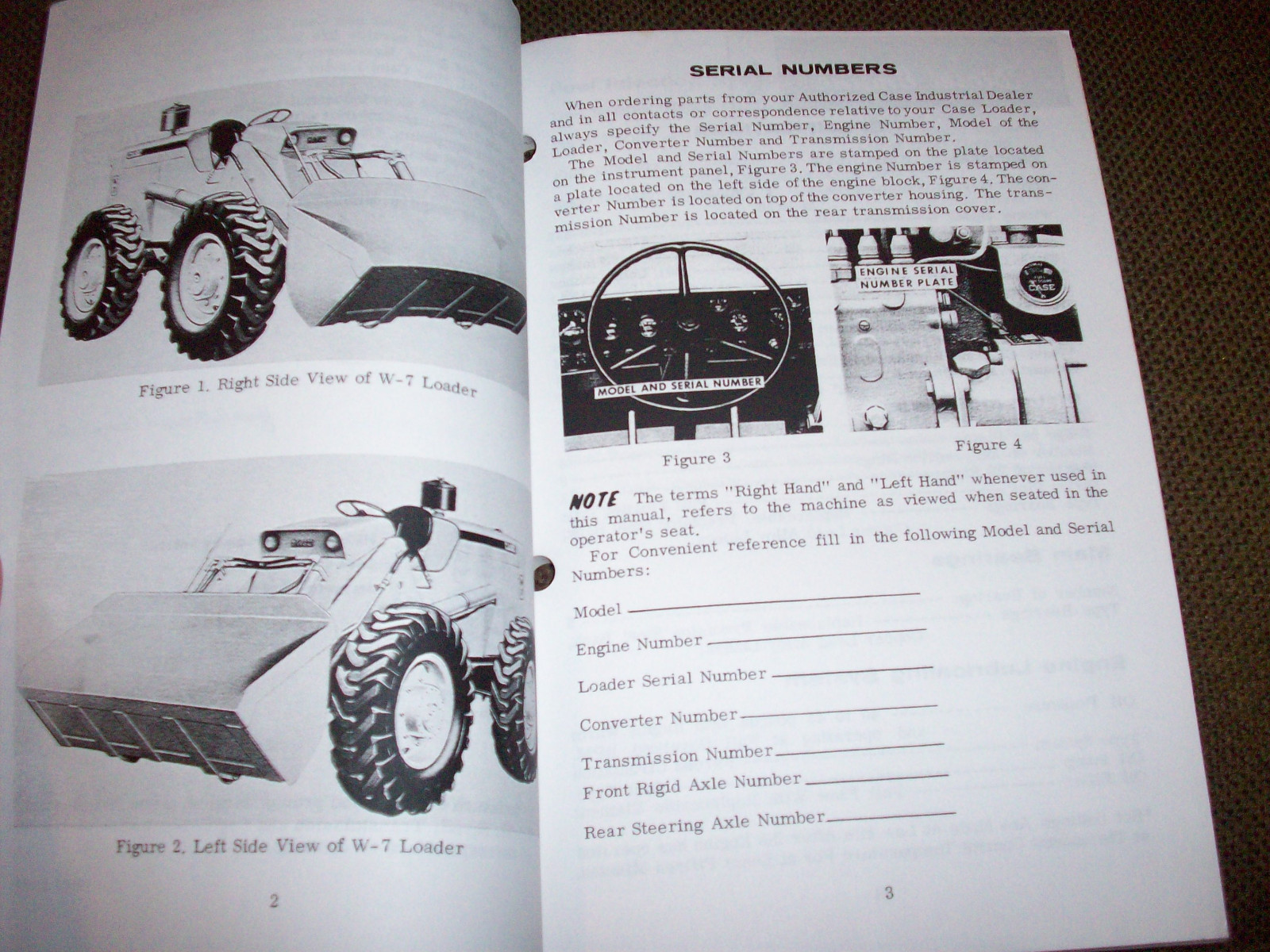 J.I. Case Industrial W7 Loader Operator's Manual