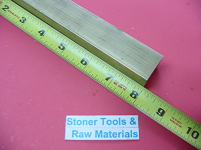 1'' x 1'' C360 BRASS SQUARE BAR 8'' long Solid 1.00'' Flat Mill Stock H02