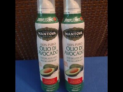 New 2 pack Mantova 100-Percent Pure Avocado Oil Spray 200 ml. great for  cooking