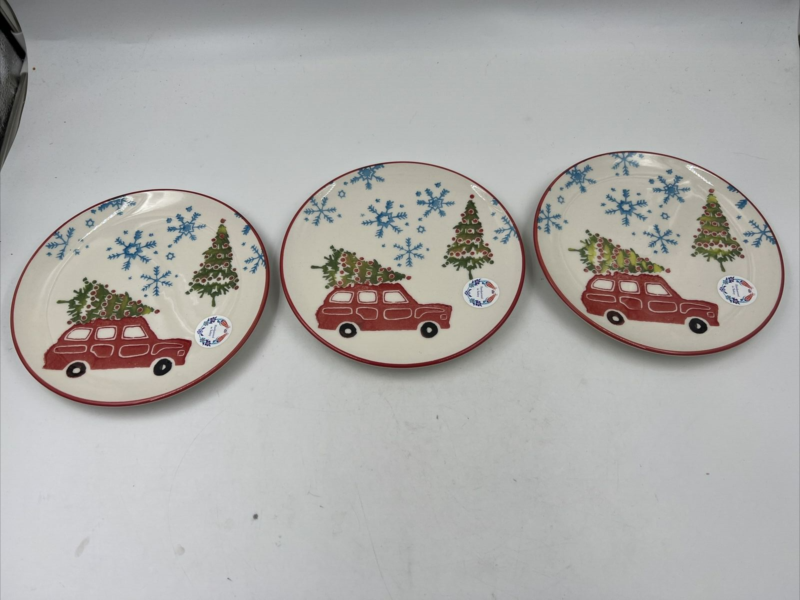 GVN Ceramic 8in Christmas Wagon Side Plate Set AA02B06003 | eBay