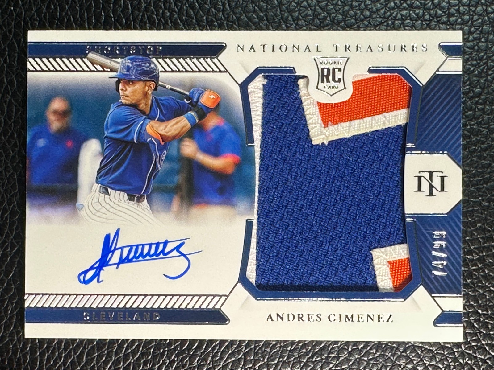 2021 National Treasures RPA #167 Andrew Gimenez 74/99 Auto Patch RC Rookie