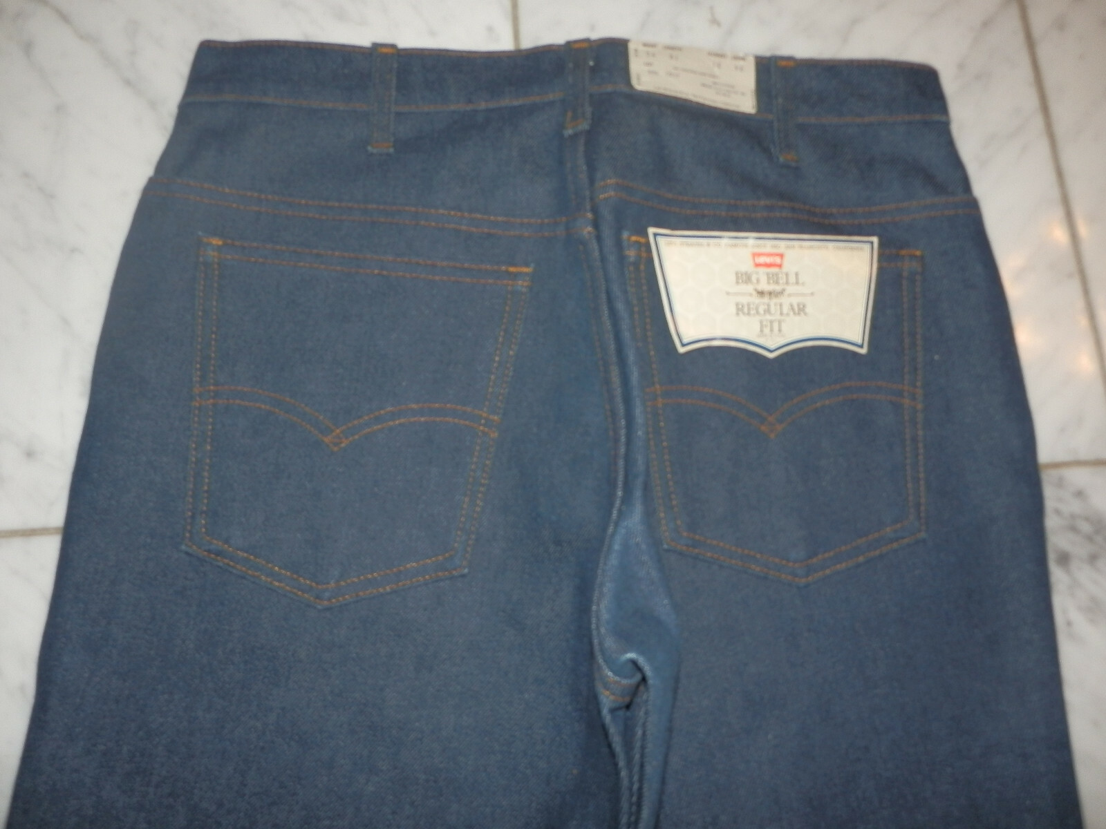 LEVI'S VINTAGE BIG BELL BOTTOM ORANGE TAB 684 MEN'S BLUE 70'S JEANS 34 X 31 NEW