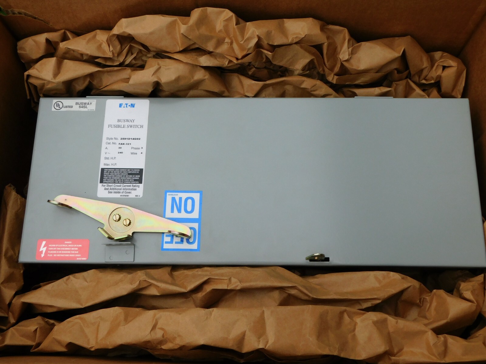 NEW Eaton Cutler Hammer Busway Fusible Switch FAN321, 30 Amp
