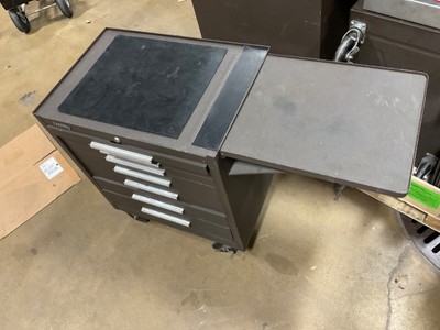 LOT OF 2 VINTAGE Kennedy 7-Drawer Machinist Rolling Tool Cabinet With Key