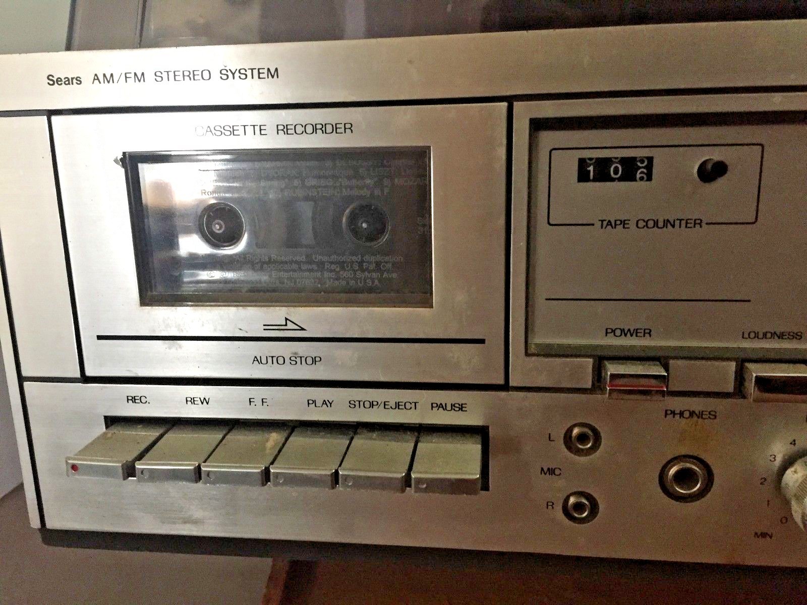 Vintage Sears Model 304.919 AM/FM Stereo System * 8-track * Cassette * Record LP