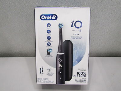 Oral-B iO Series 6 Luxe Rechargeable Toothbrush, Black