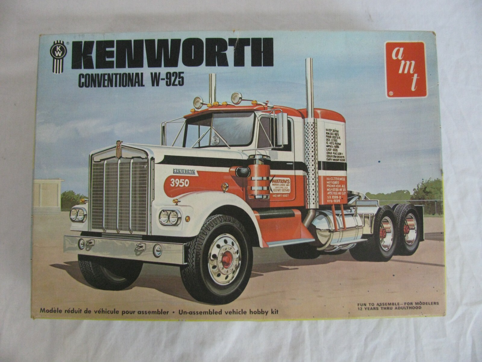 AMT 1/25 Scale Watkins Kenworth Conventional W-925 Tractor