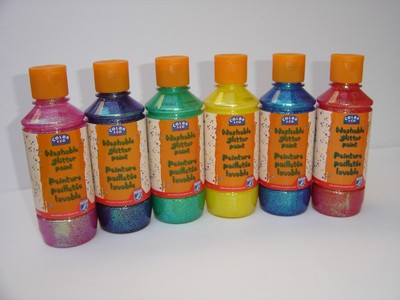 color & co washable glitter tempera paint 250 ml assorted colors