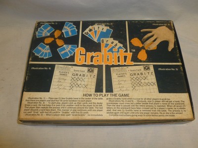 Vtg Retro 70s 1979 Hand Slap Action Family Card Game Grabitz  Makers Of Uno