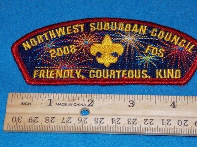 NORTHWEST SUBURBAN COUNCIL 2008 FOS FRIENDLY COURTEOUS KIND CSP $100 DONOR