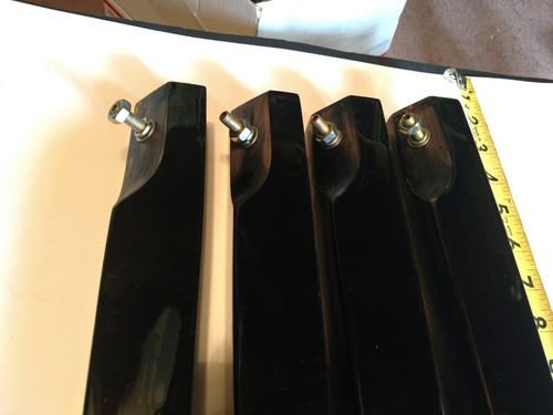 4 Polished Ebony Wood Piano Bench Legs 18