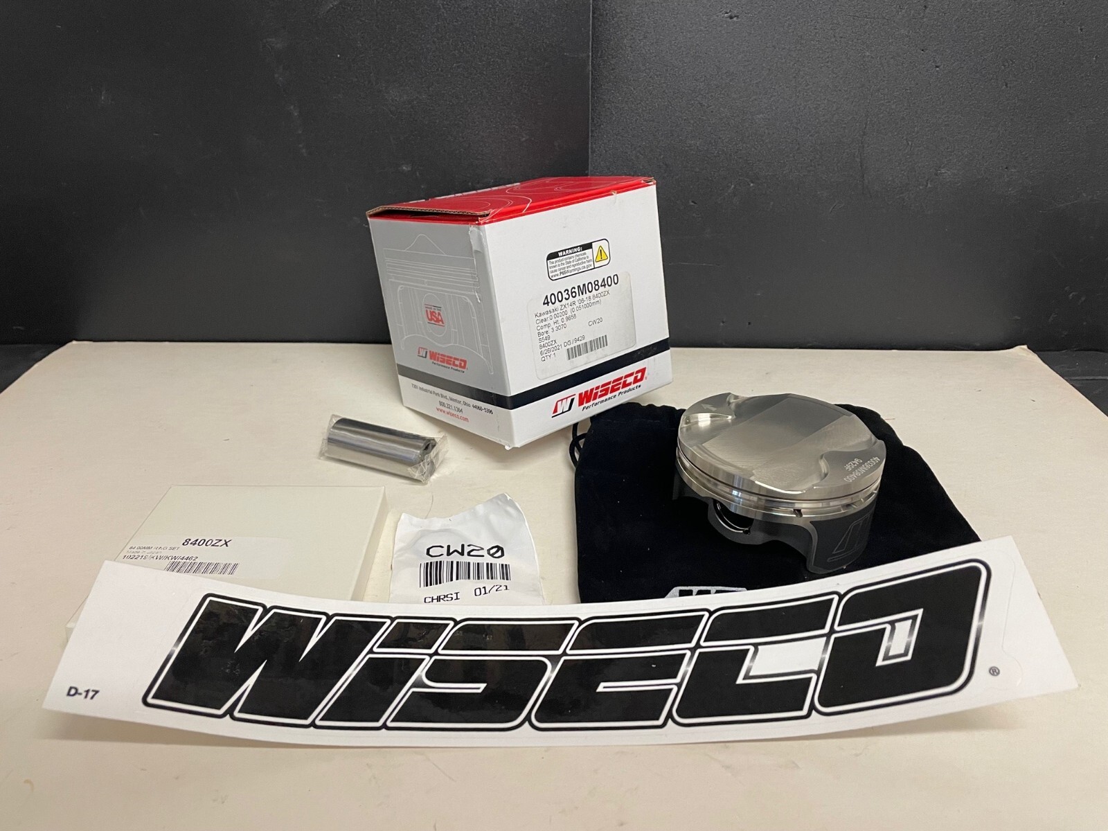 サハラ WISECO 40036M08400 FORGED PISTON KAWASAKI DRAGBIKE NINJA ZX