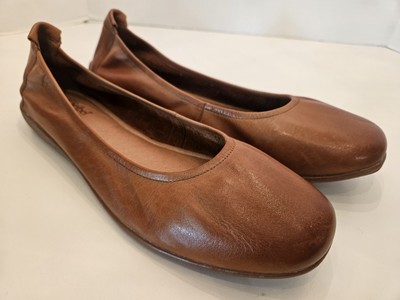 Josef Seibel New Fenja 01 Camel Leather Ballerina Flats Padded Sz EU41/US9.5 $40