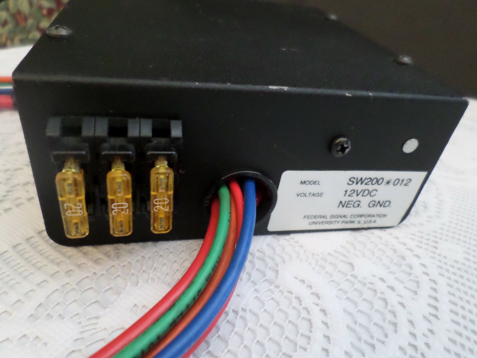 Federal Signal Switch Module SW200-012 Light Control Box