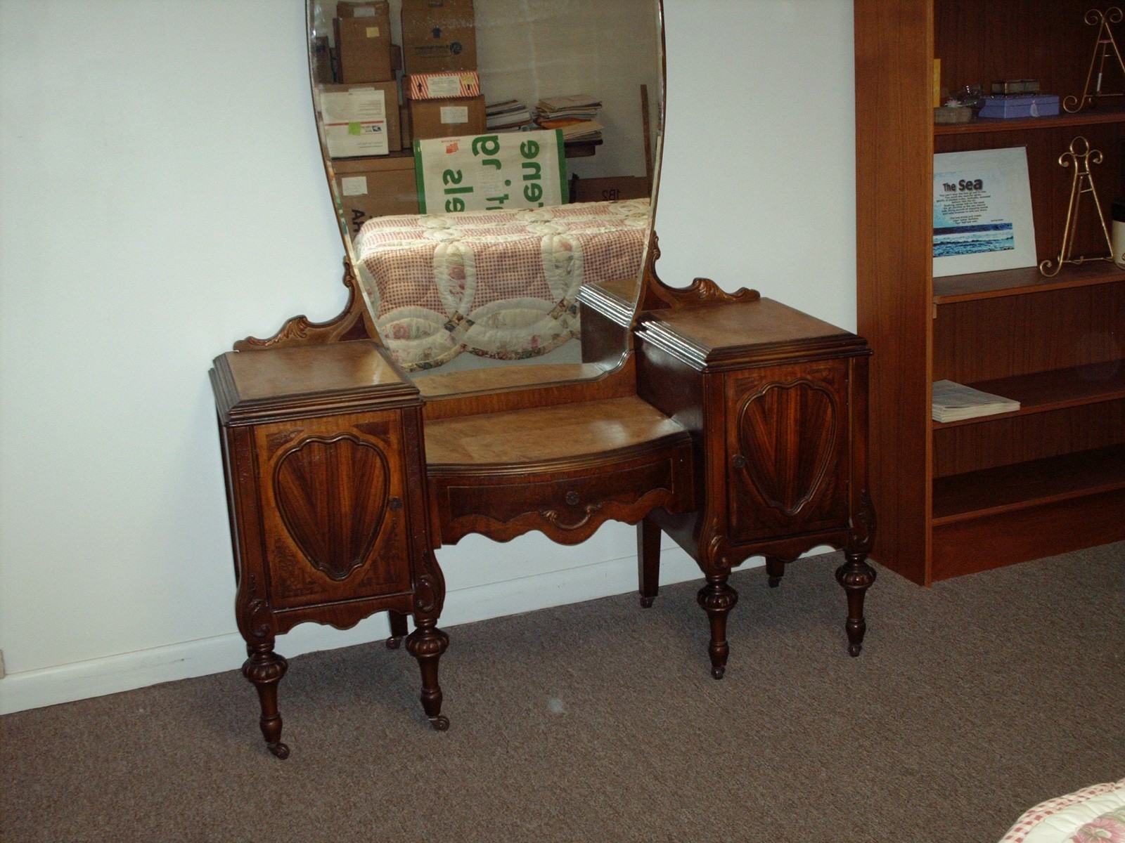 Furniture Victorian Antique Vanity Dresser